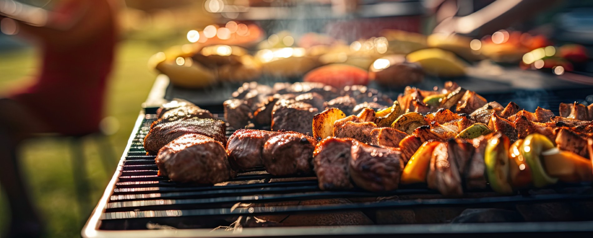 barbacoa de carne y verduras